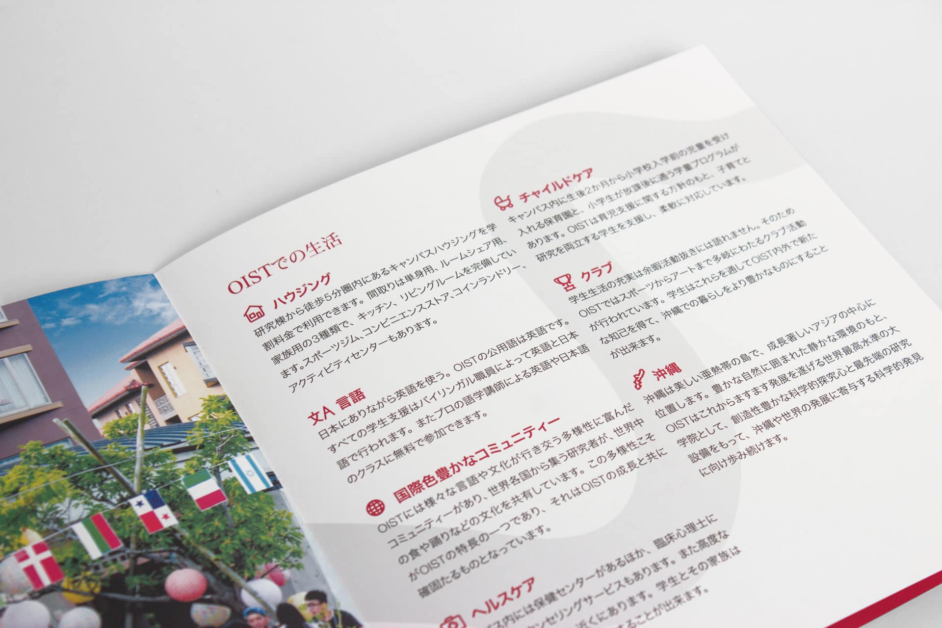 Leporello pamphlet for Okinawa Institute of Science and Technology (OIST) - PhD and Research Internships