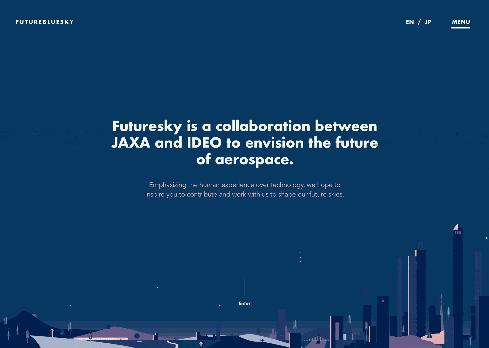 Future Blue Sky web app experience for JAXA (the Japan Aerospace Exploration Agency)