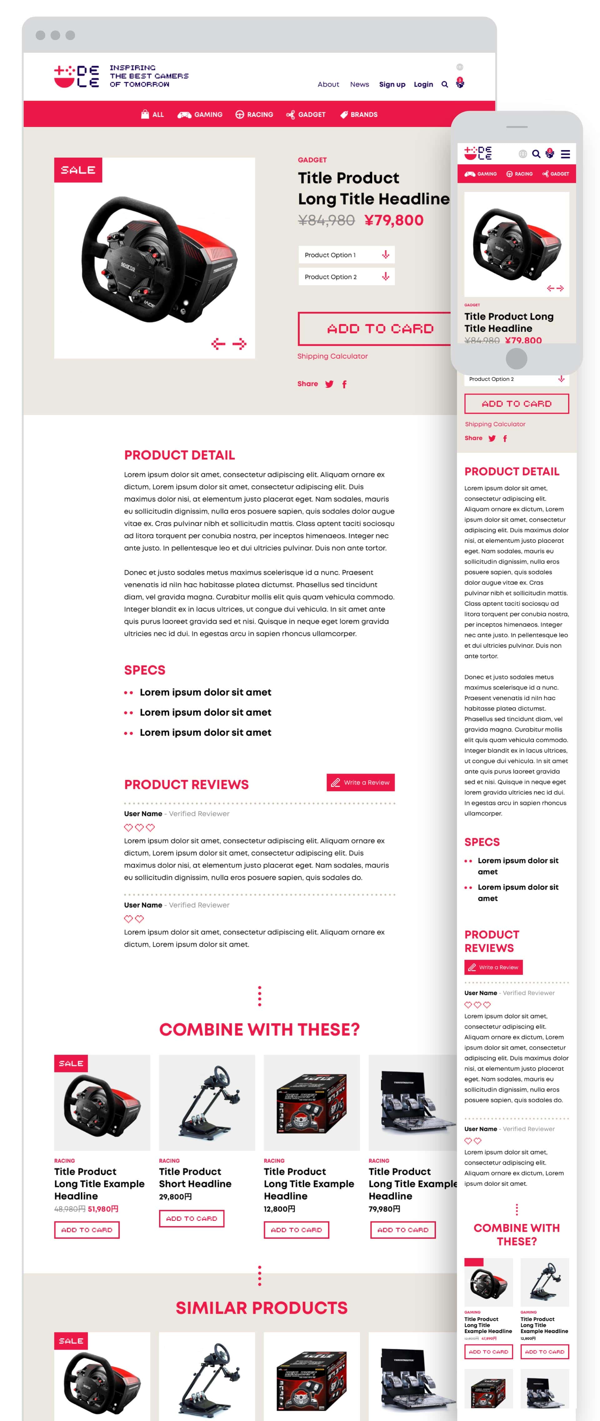 DELE - Gaming Accessory Retailer - Branding, Identity Design, Illustration, UI/UX design and print