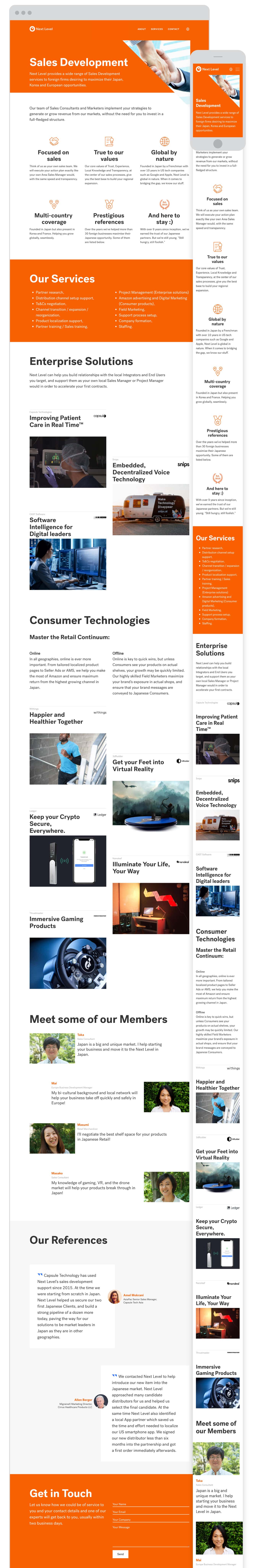 Next Level Japan Marketing - Multilingual Web Design Development - Sales Development