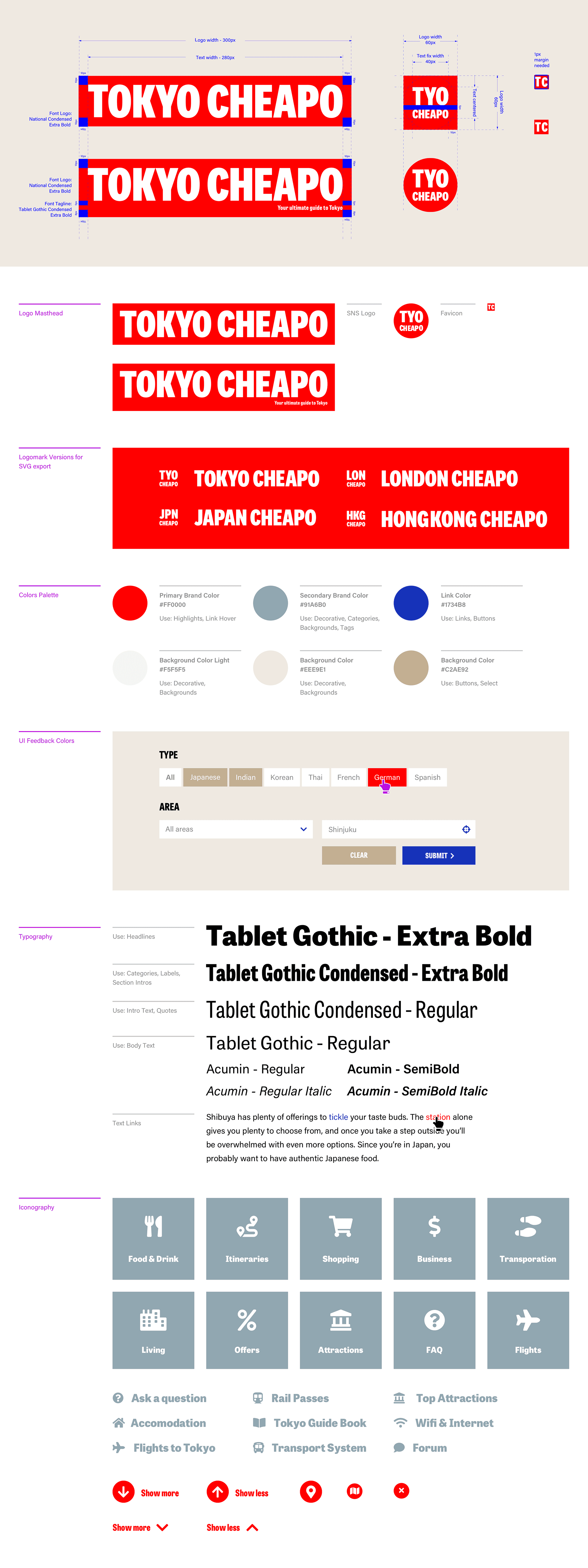Tokyo Cheapo - Visual Identity - Style Guide - Brand Manual
