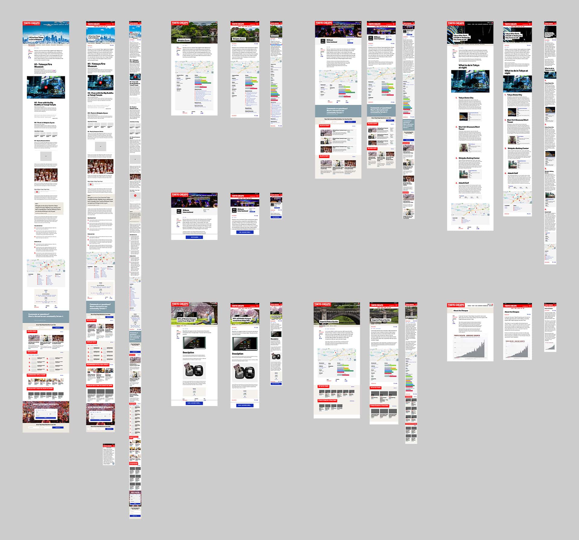 Tokyo Cheapo - UI/UX design for detail content templates
