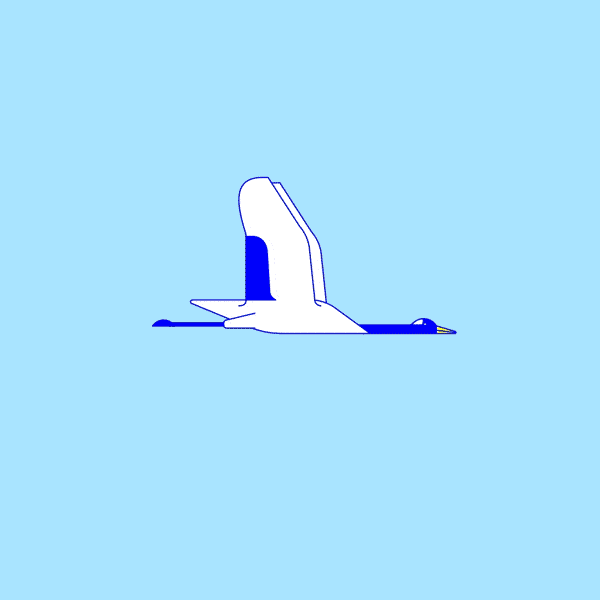 Japanese Crane Bird Animation - BitSummit Gaiden Floor Map 2020