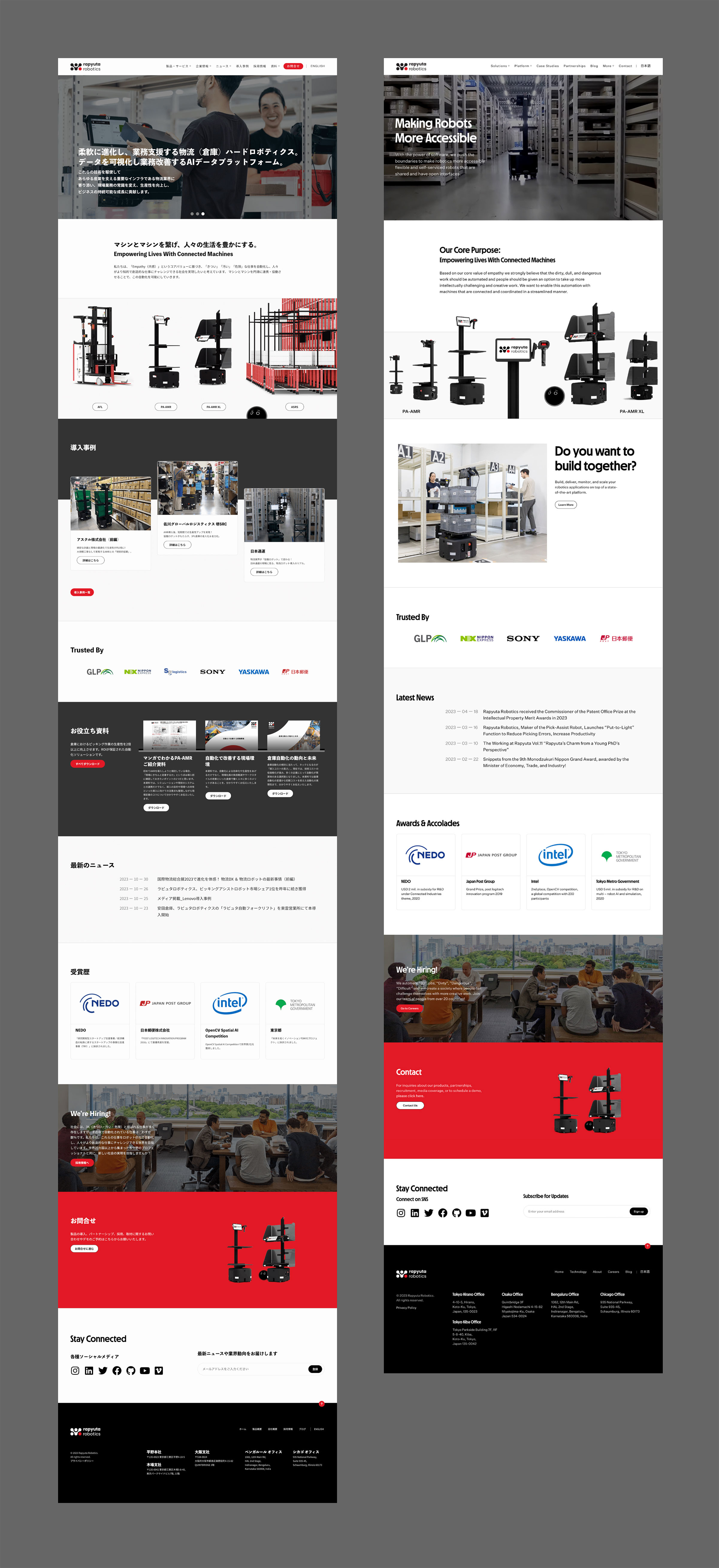 Rapyuta Robotics - UI/UX Design, Web Design & Development - Bento Graphics - Tokyo based design studio