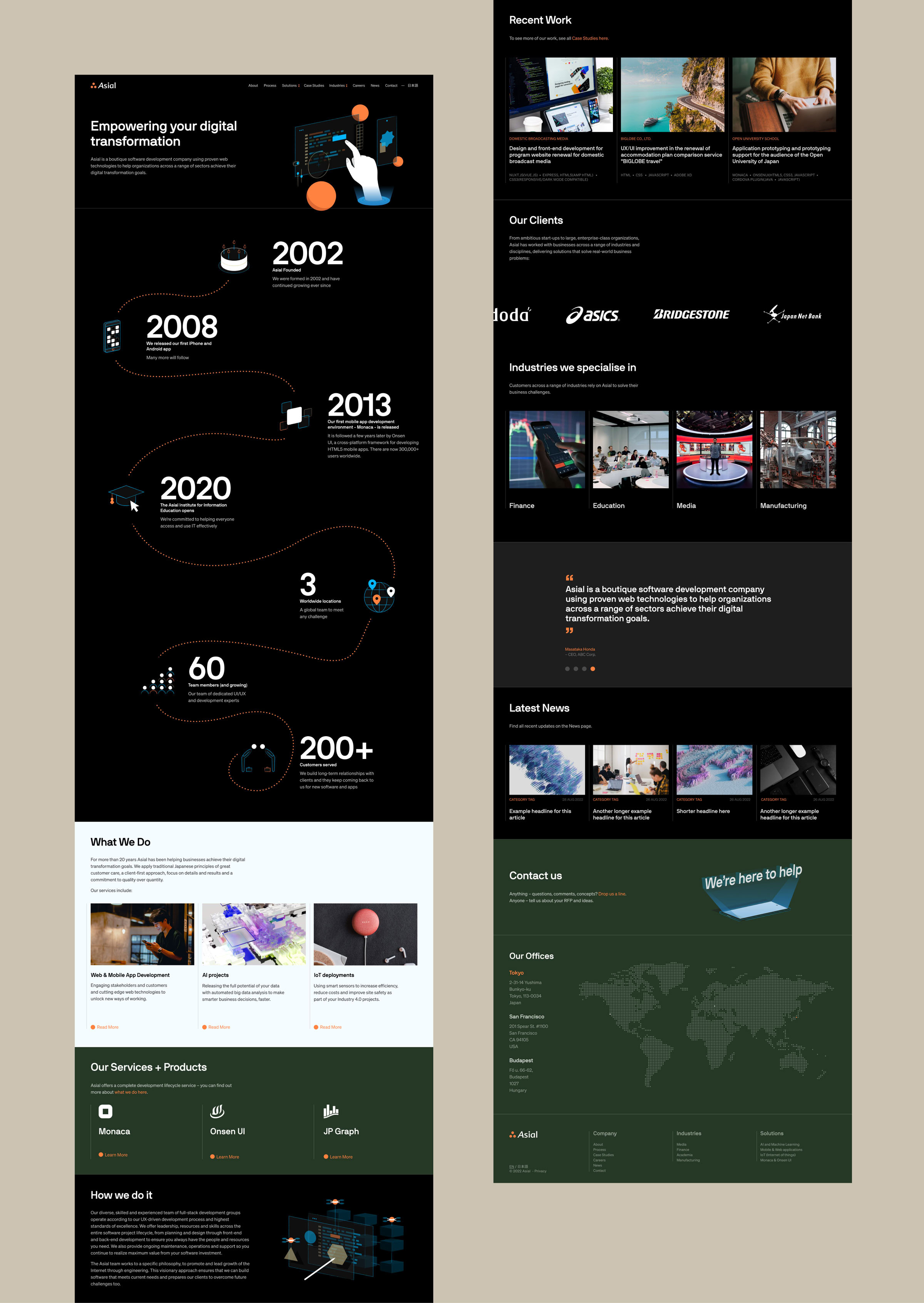 Asial - UI/UX Design, Custom Illustration, Animation and Quality Assurance