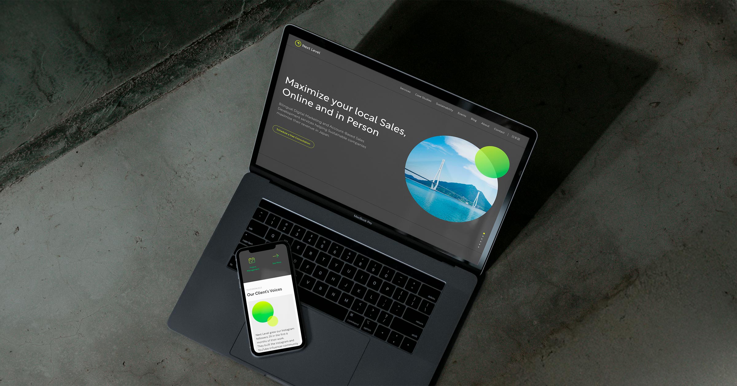 Next Level Japan - Branding, Visual Identity, UI/UX Design, Website Development