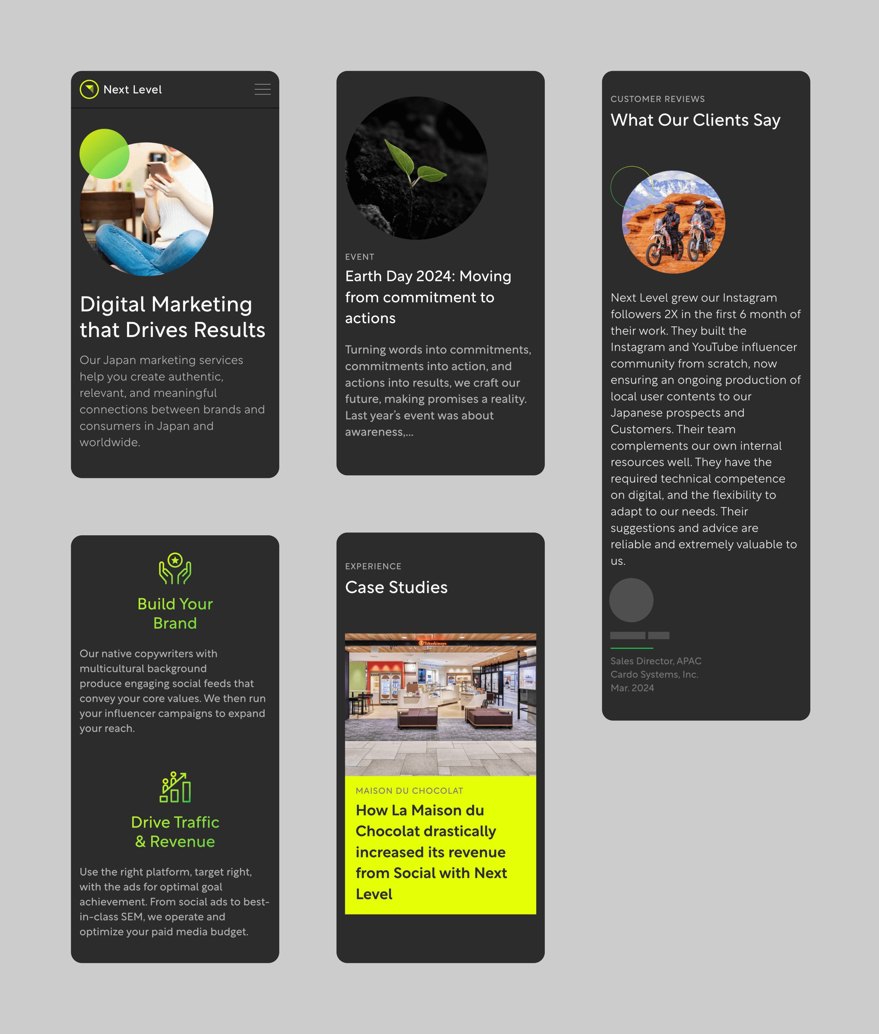 Next Level Japan - Branding, Visual Identity, UI/UX Design, Website Development